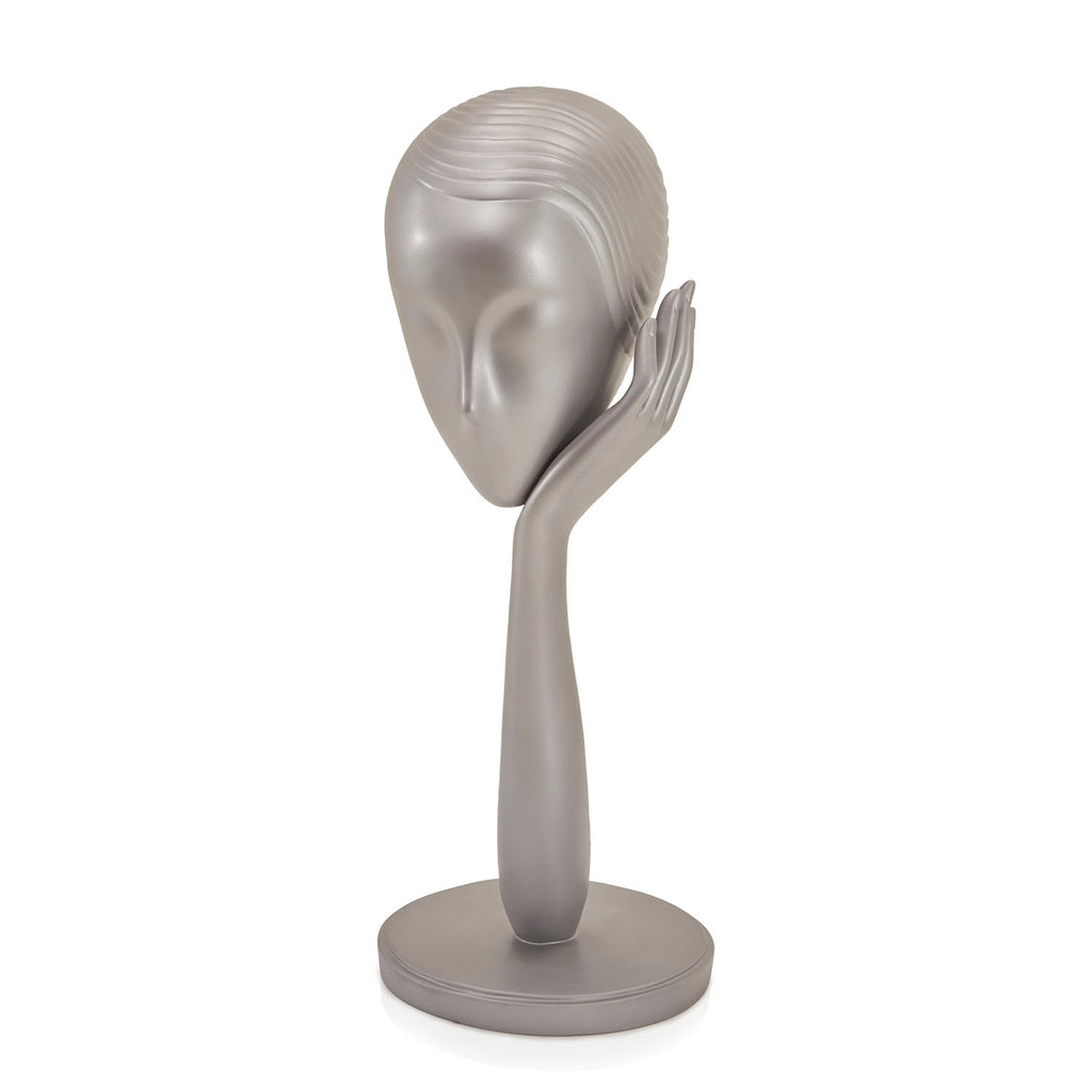 Silver Deco Woman Abstract Sculpture