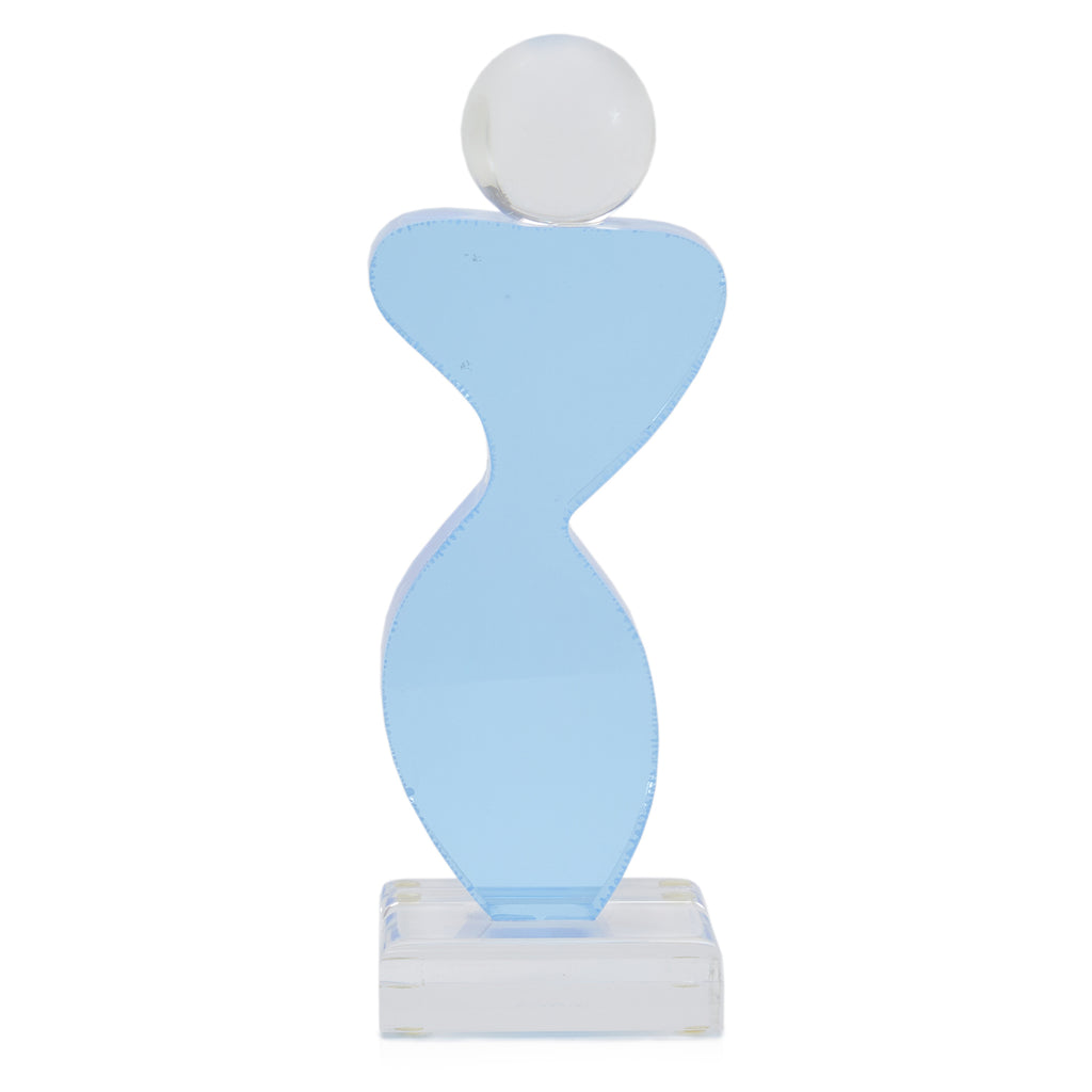 Blue Feminine Abstract Acrylic Sculpture