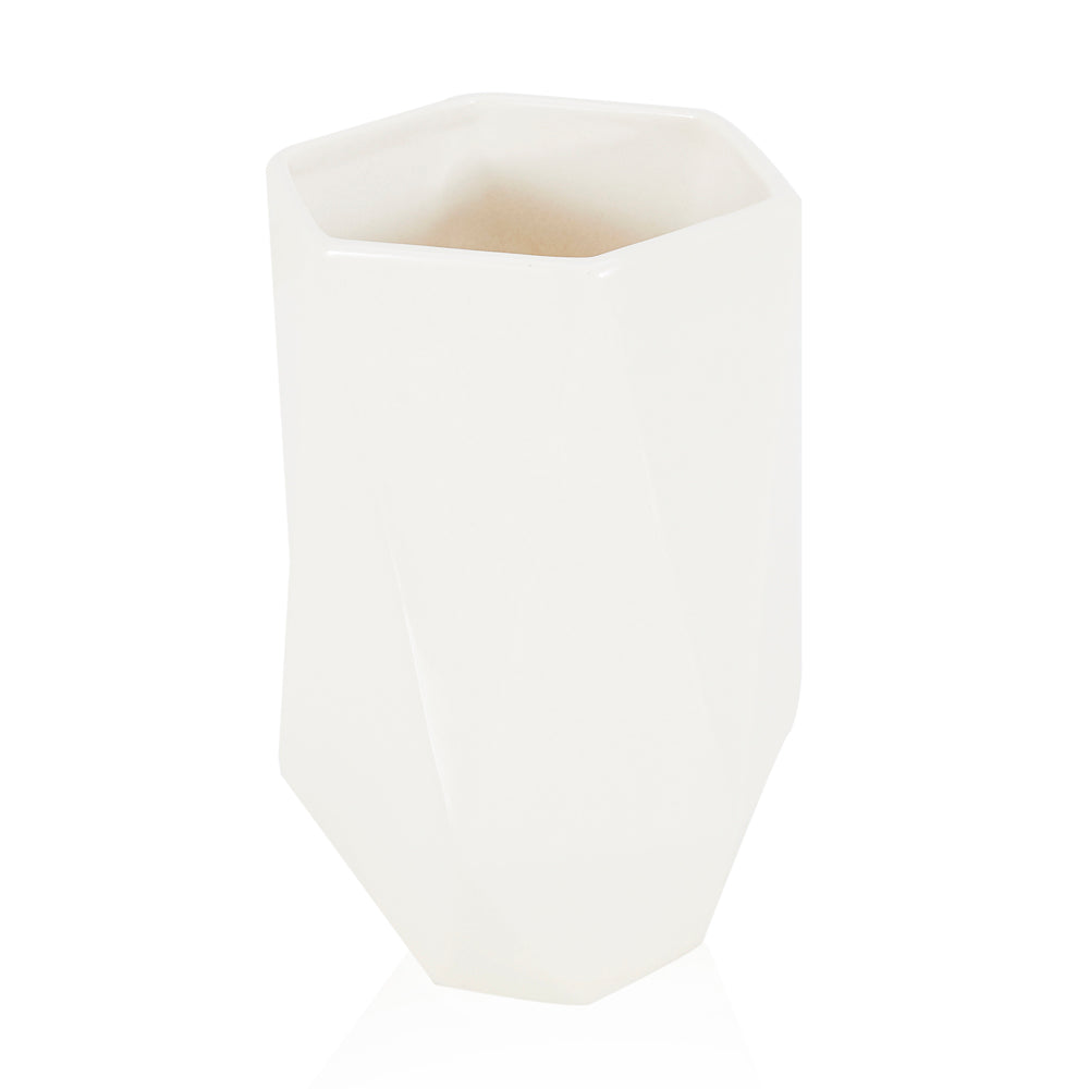 White Hexagonal Vase (A+D)