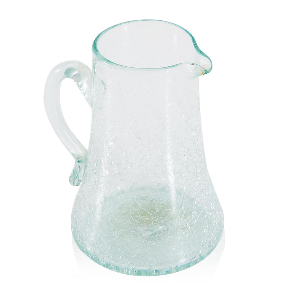Green Aqua Glass Pitcher (A+D)