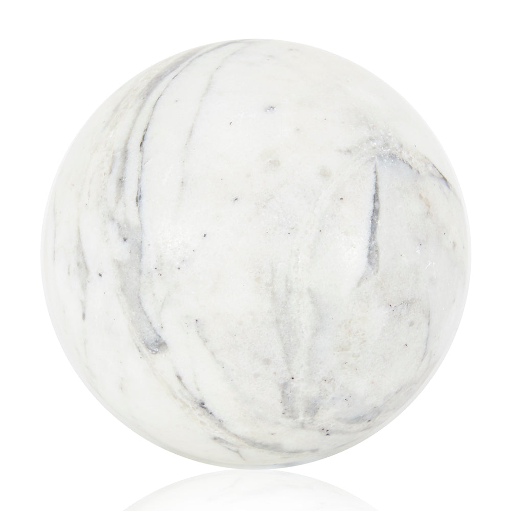 White Smooth Marble Sphere (A+D)