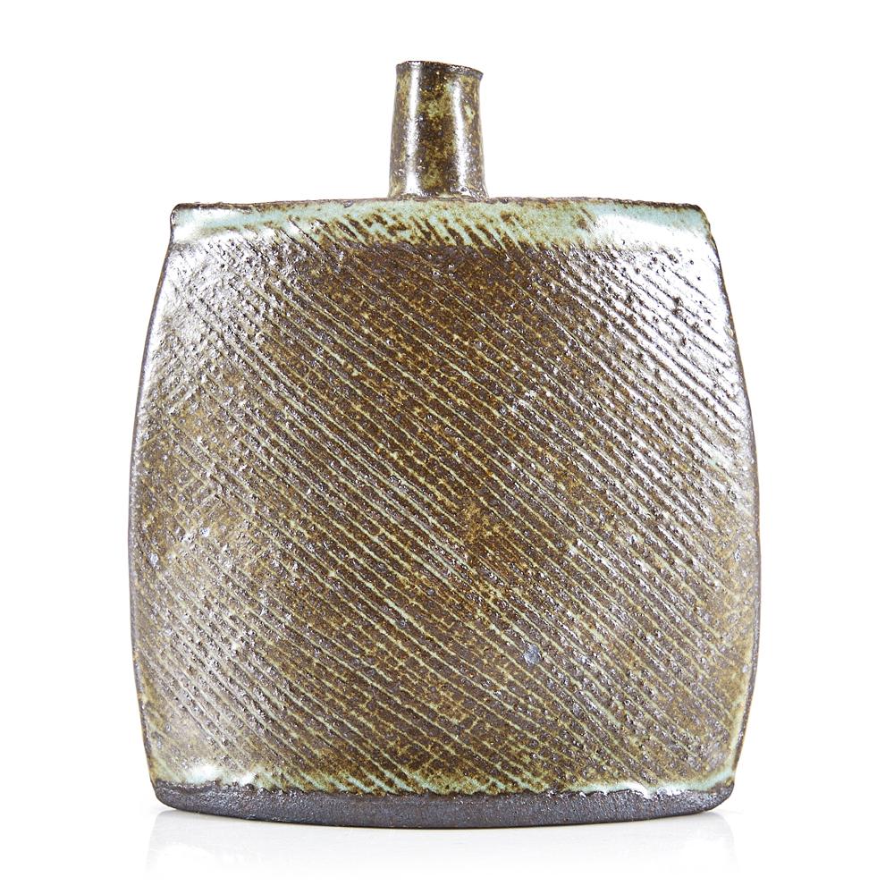 Brown Ceramic Canteen Vase (A+D)