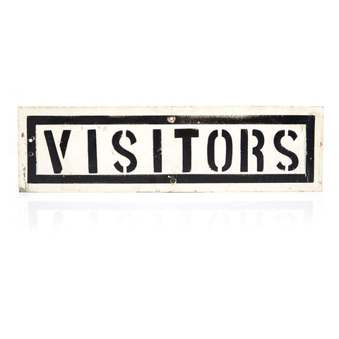White Visitors Sign (A+D)