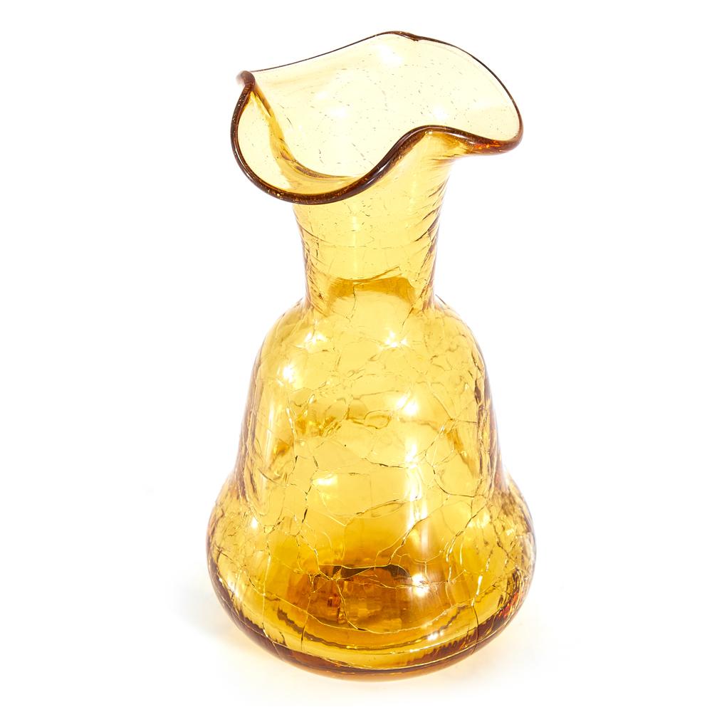 Yellow Amber Glass Vase (A+D)