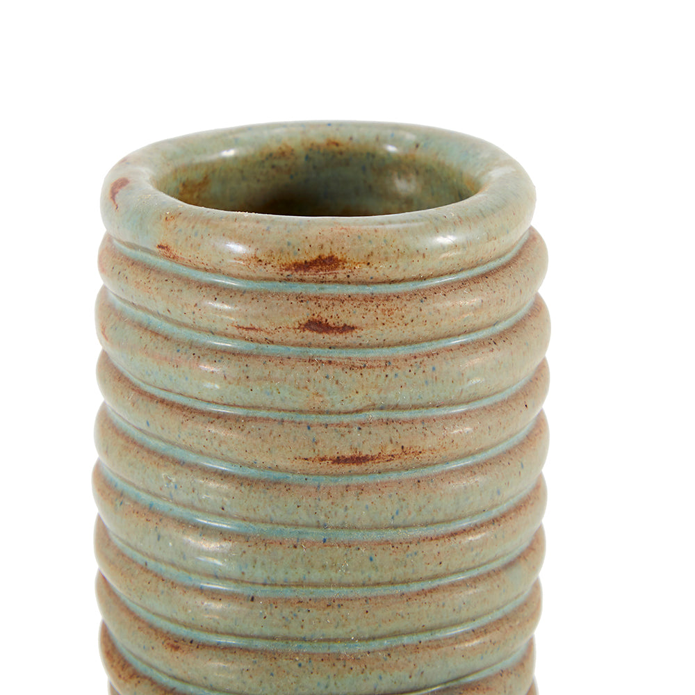 Green Ceramic Coil Vase (A+D)