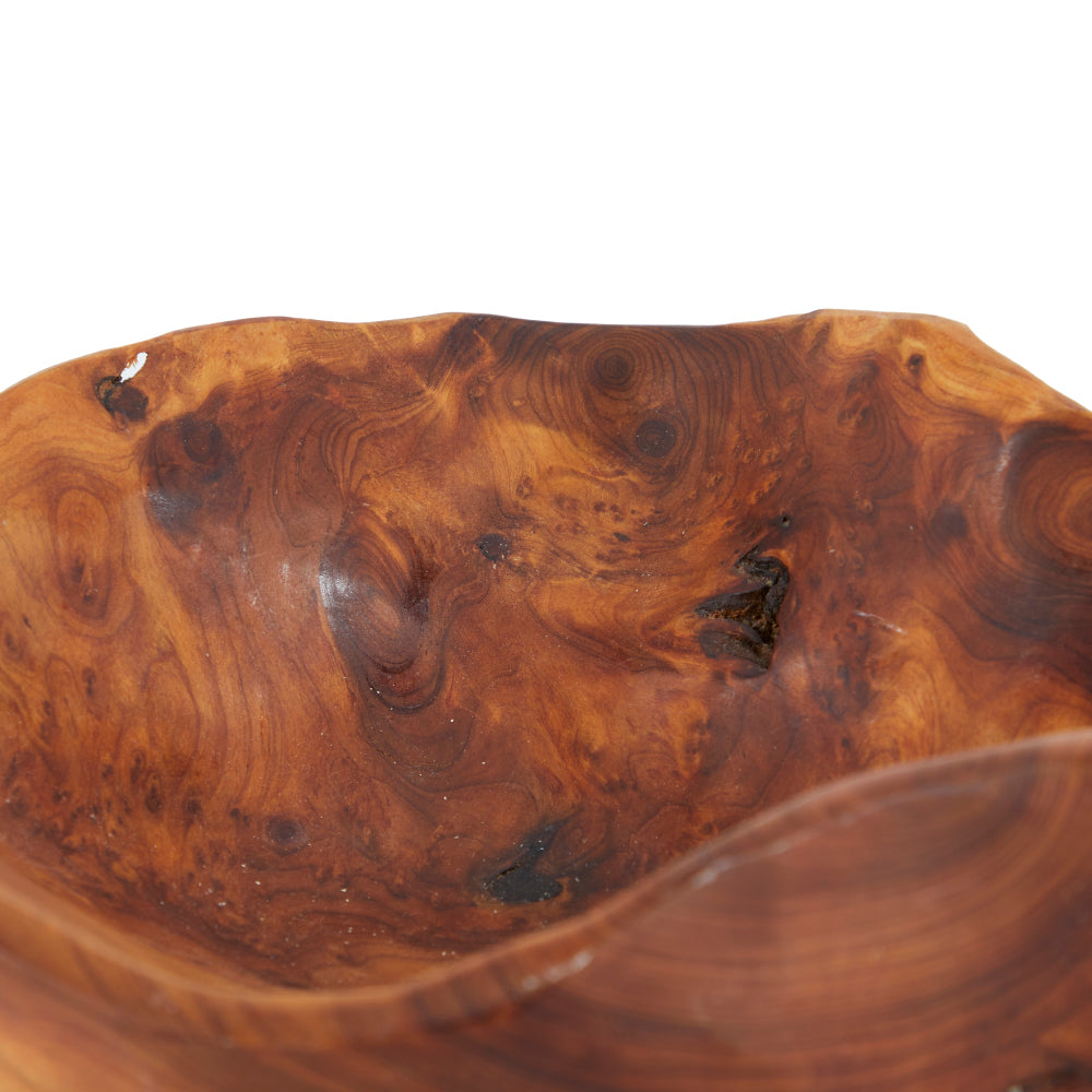 Wood Dark Burl Fruit Bowl (A+D)