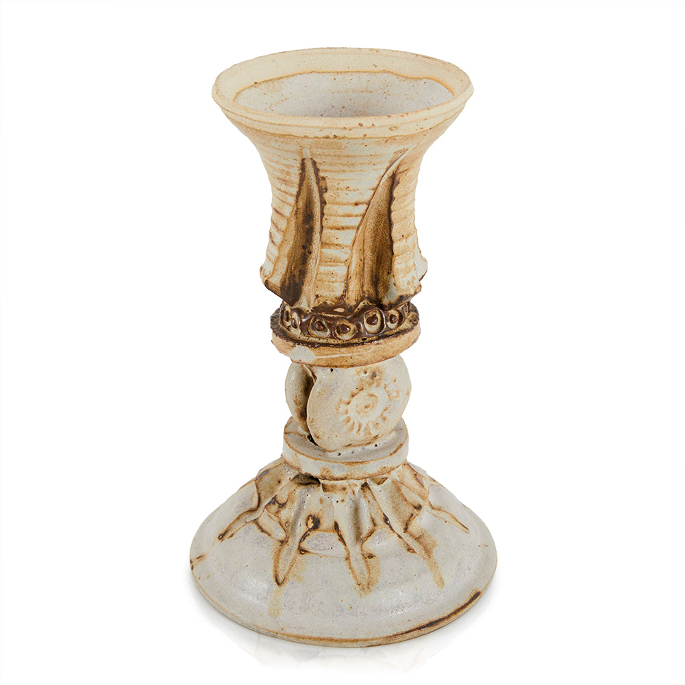 White Ornamental Candle Holder (A+D)