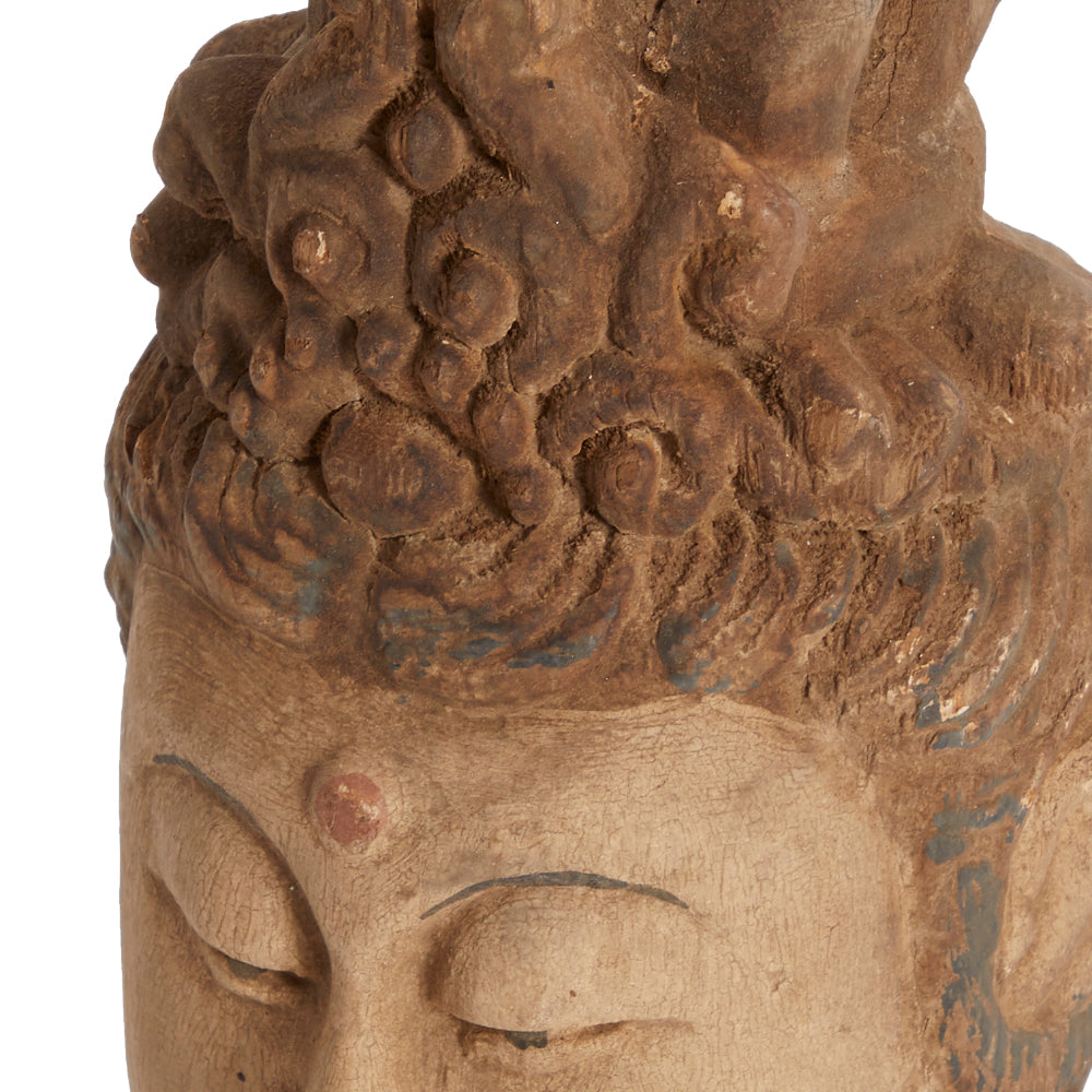 Wood Buddha Head (A+D)