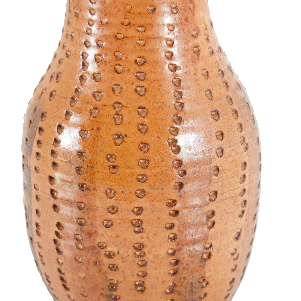 Orange Speckled Ceramic Vase (A+D)