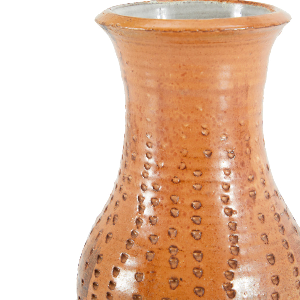 Orange Speckled Ceramic Vase (A+D)