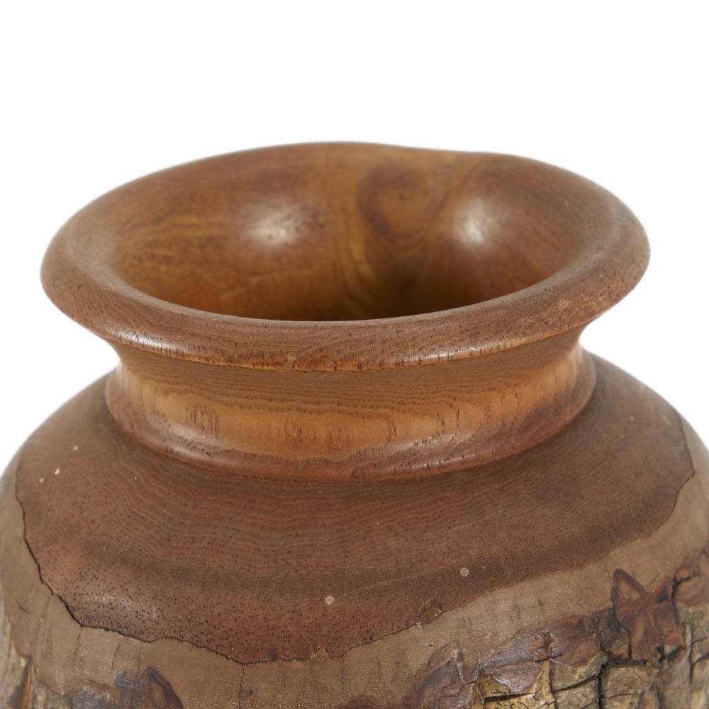 Wood Dark Charred Vase (A+D)