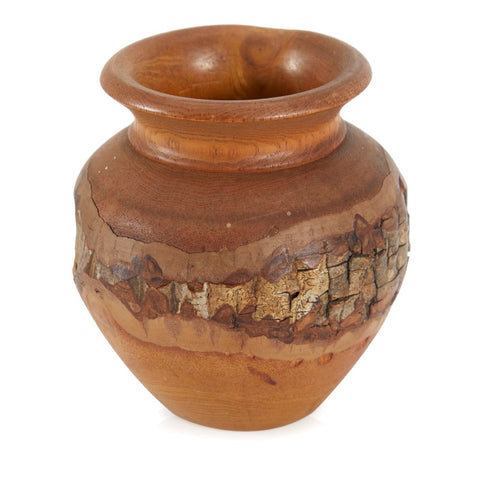 Wood Dark Charred Vase (A+D)