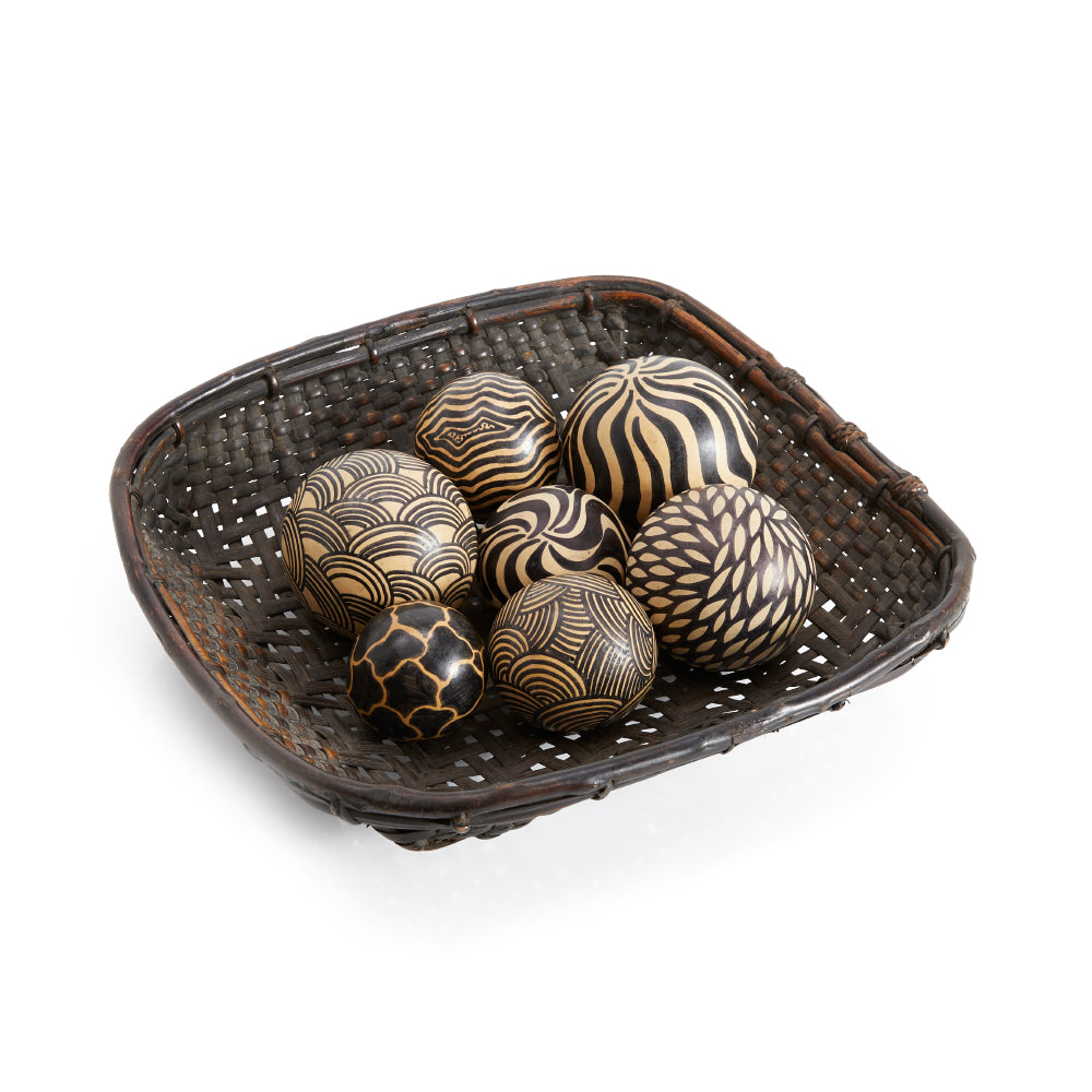 Wood Decorative Pattern Spheres (A+D)
