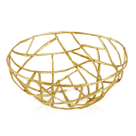 Gold Wire Fruit Bowl (A+D)