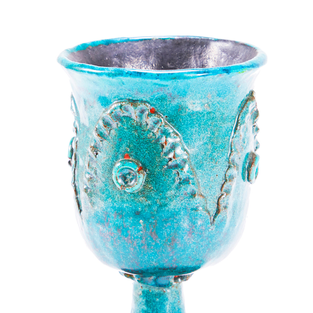 Turquoise Ceramic Chalice (A+D)