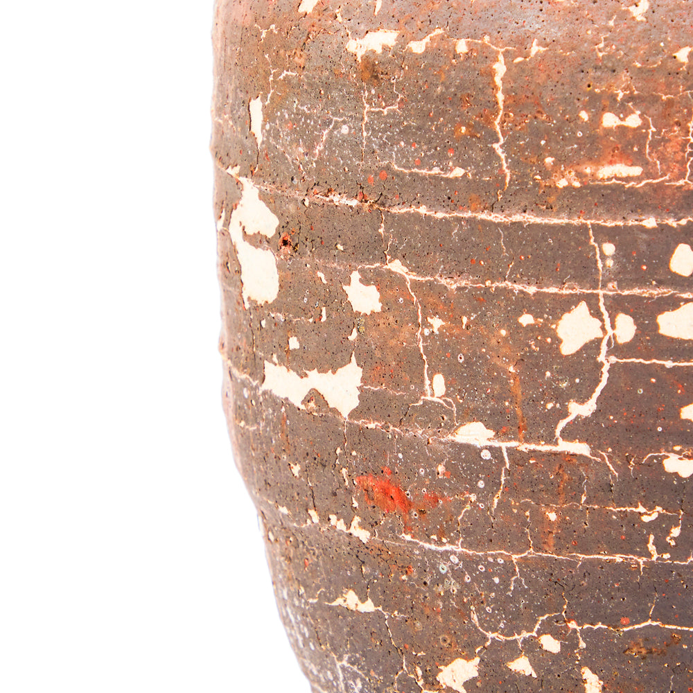 Brown Vintage Japanese Ceramic Vase (A+D)