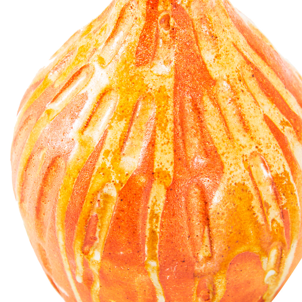 Orange Drip Glaze Vase (A+D)