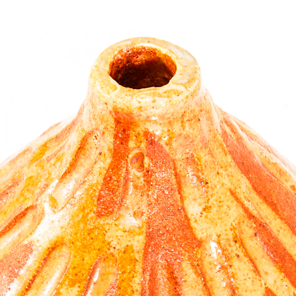 Orange Drip Glaze Vase (A+D)