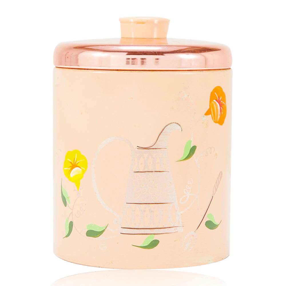 Peach Metal Cookie Jar - Large (A+D)