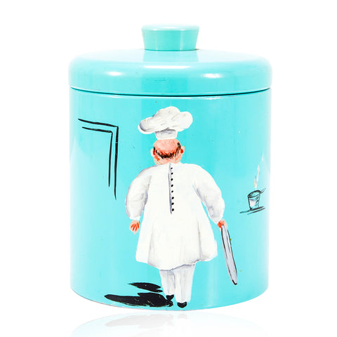 Blue Metal Chef Cookie Jar - Large (A+D)