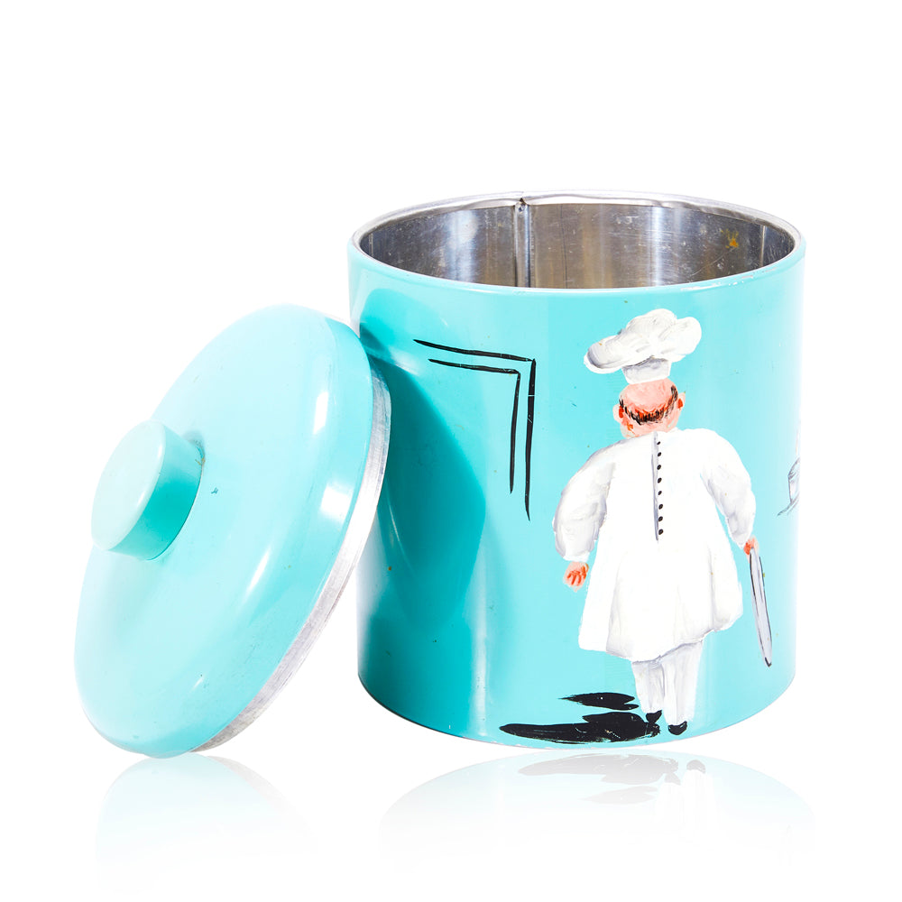 Blue Metal Chef Cookie Jar - Large (A+D)