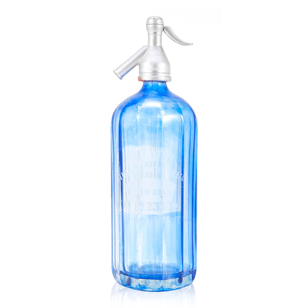 Blue Glass Seltzer Bottle (A+D)