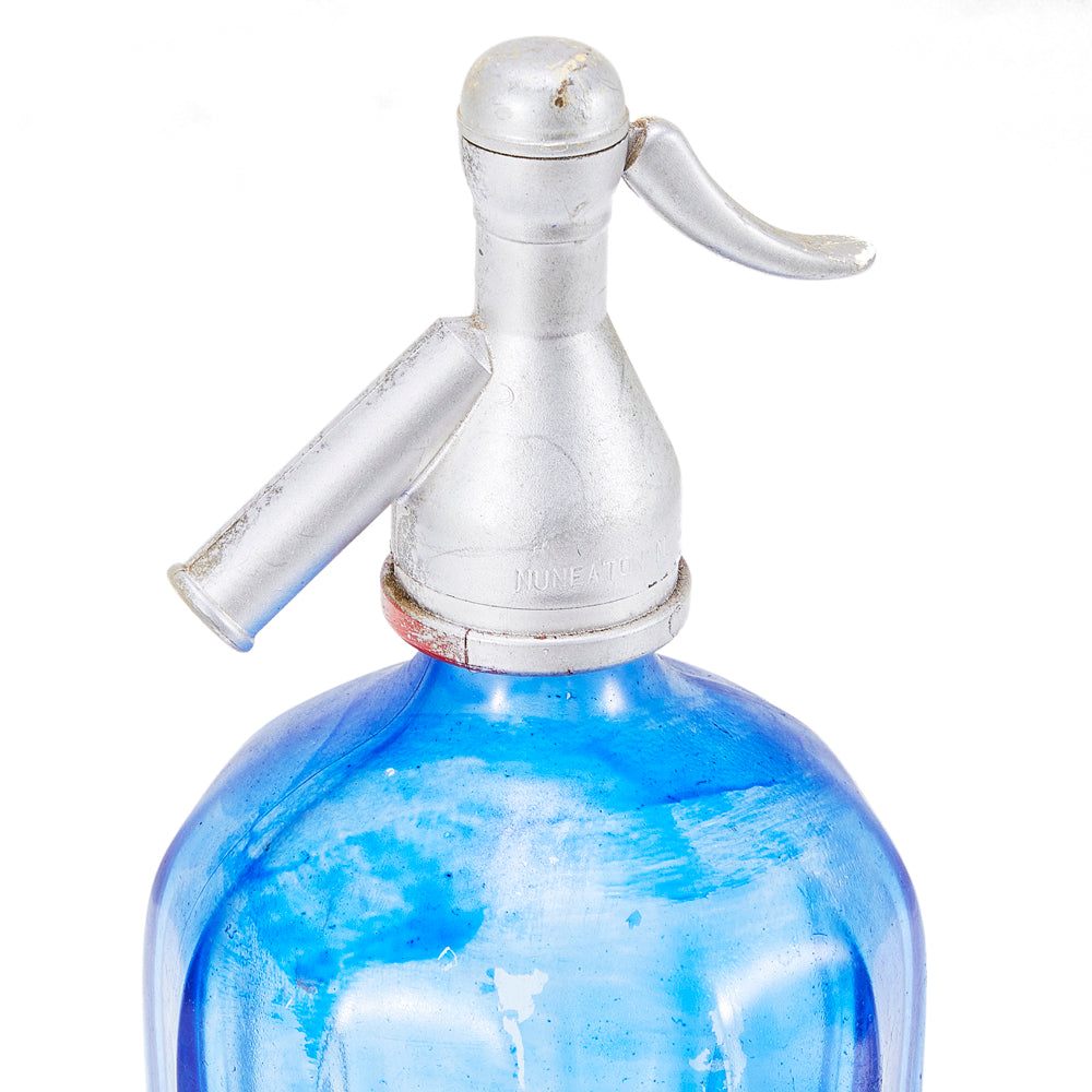 Blue Glass Seltzer Bottle (A+D)