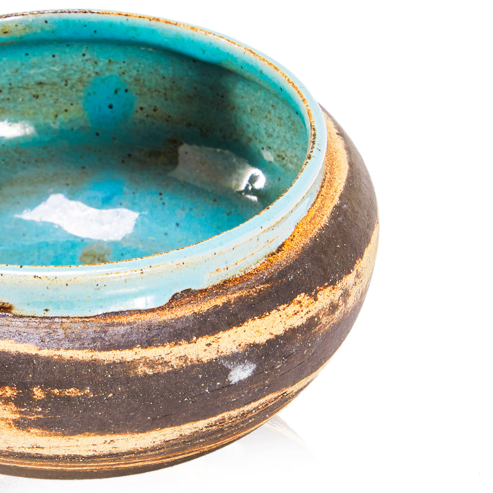 Blue Aqua Hand-Made Ceramic Bowl (A+D)