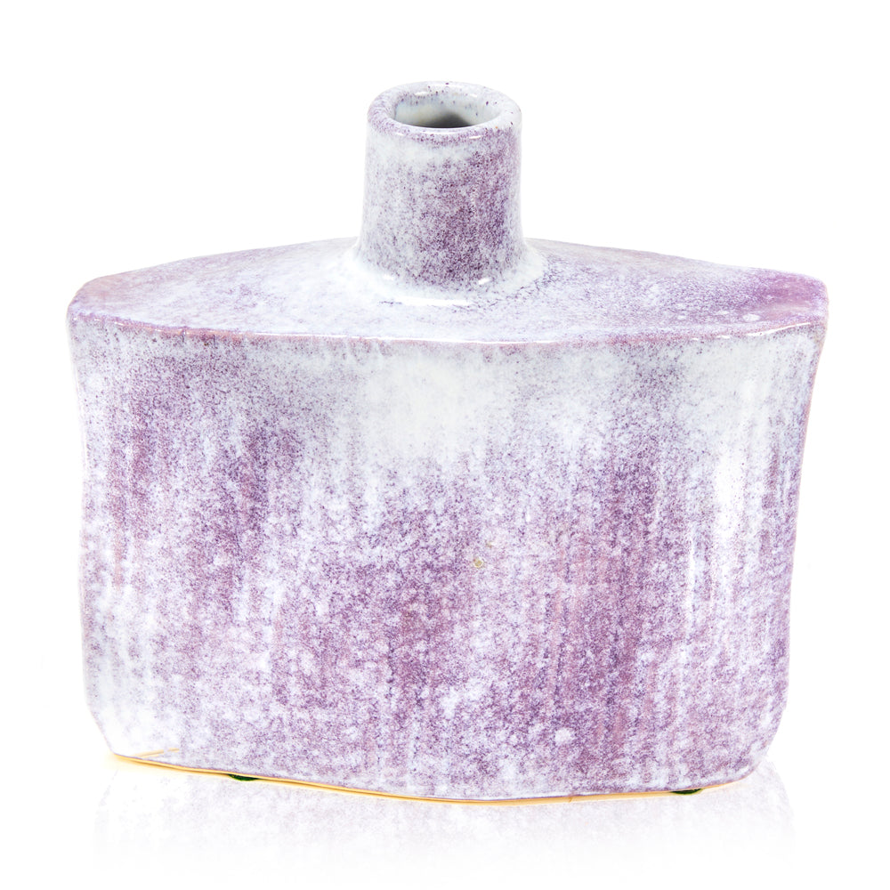 Purple Oblong Faded Ceramic Vase with Bottle Neck (A+D)