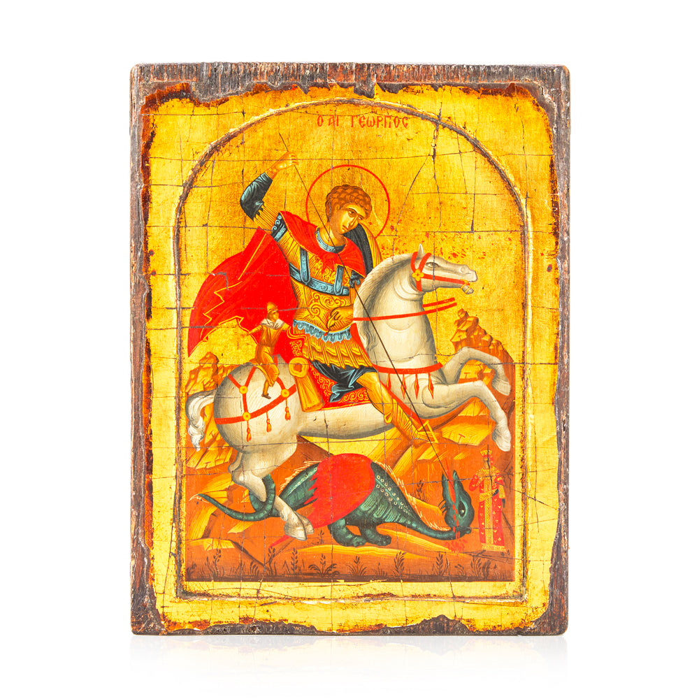 0046 (A+D) Gold Holy Knight Medieval Painting