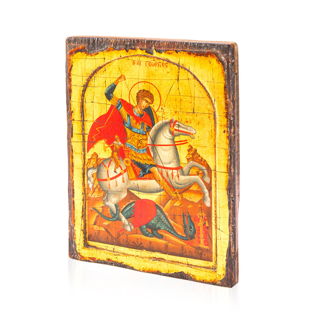 0046 (A+D) Gold Holy Knight Medieval Painting