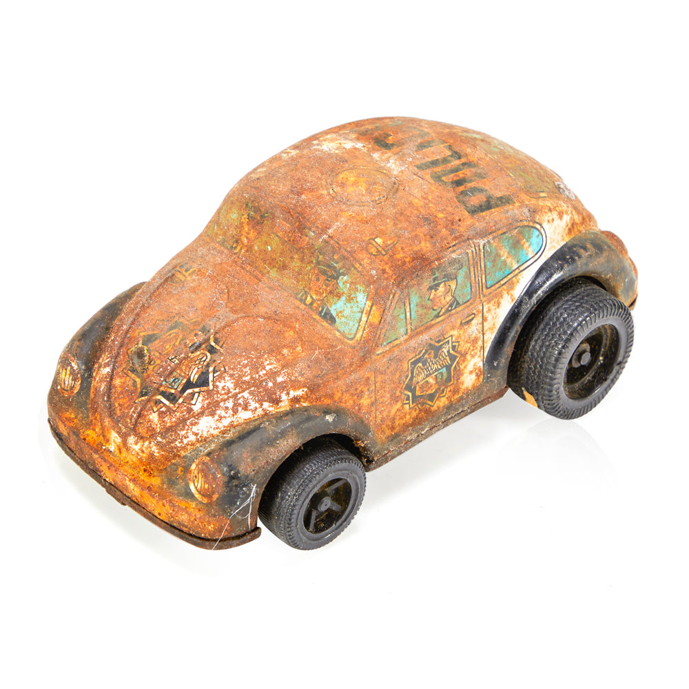 Brown Rusted Police Car Toy (A+D)