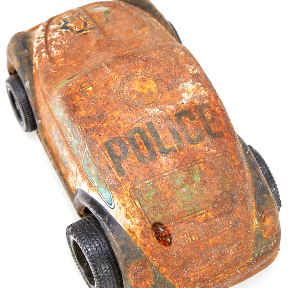 Brown Rusted Police Car Toy (A+D)