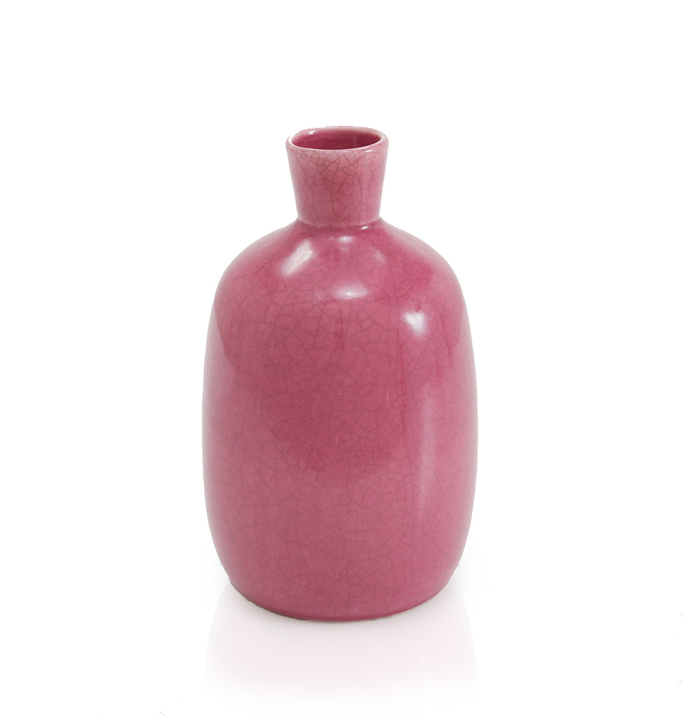 Pink Glazed Ceramic Vase (A+D)