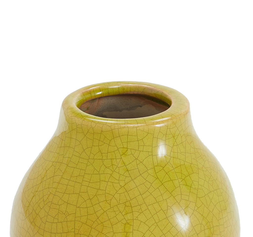 Green Yellow Ceramic Vase Bowl (A+D)