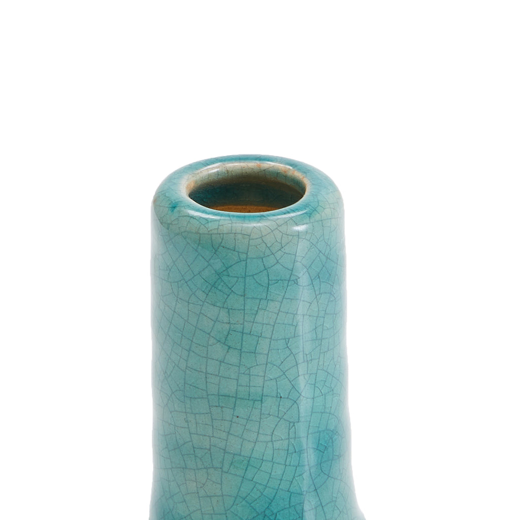 Blue Aqua Patine Bud Vase (A+D)