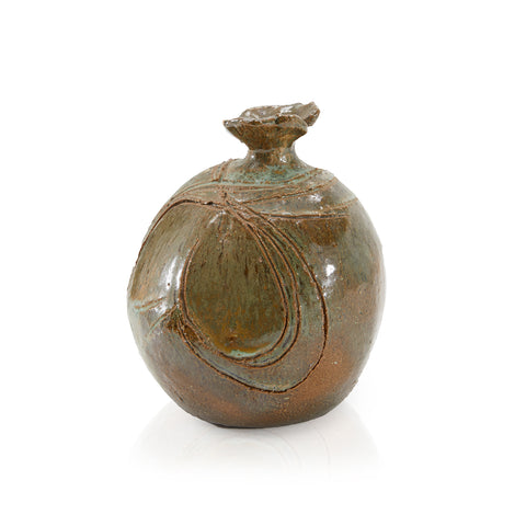 Brown Primitive Vase (A+D)