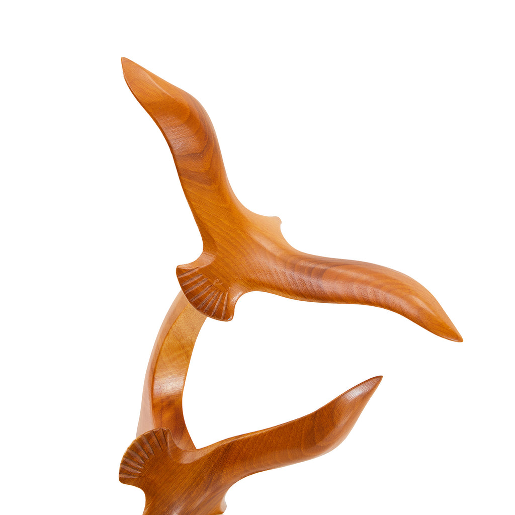 Wood Flying Birds Sculpture (A+D)