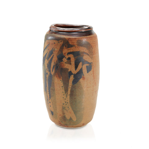 Brown Abstract Ceramic Vase (A+D)