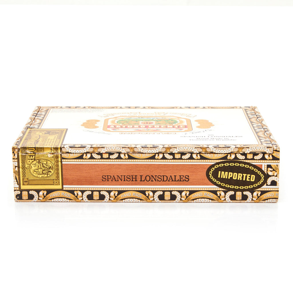 Tan 'Arturo Fuente' Spanish Lonsdales Cigar Box (A+D)