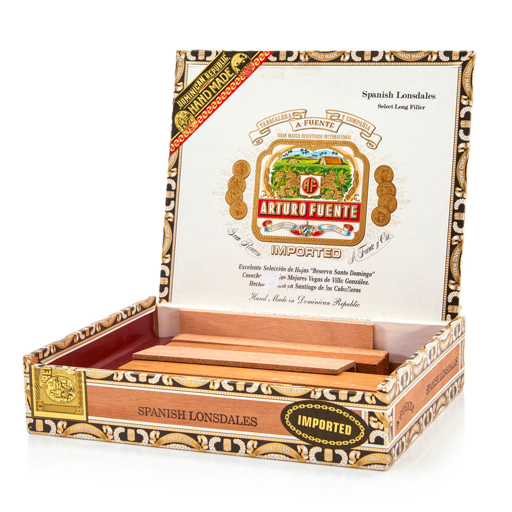 Tan 'Arturo Fuente' Spanish Lonsdales Cigar Box (A+D)