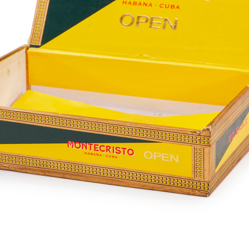 Yellow 'Montecristo' Open Cigar Box (A+D)