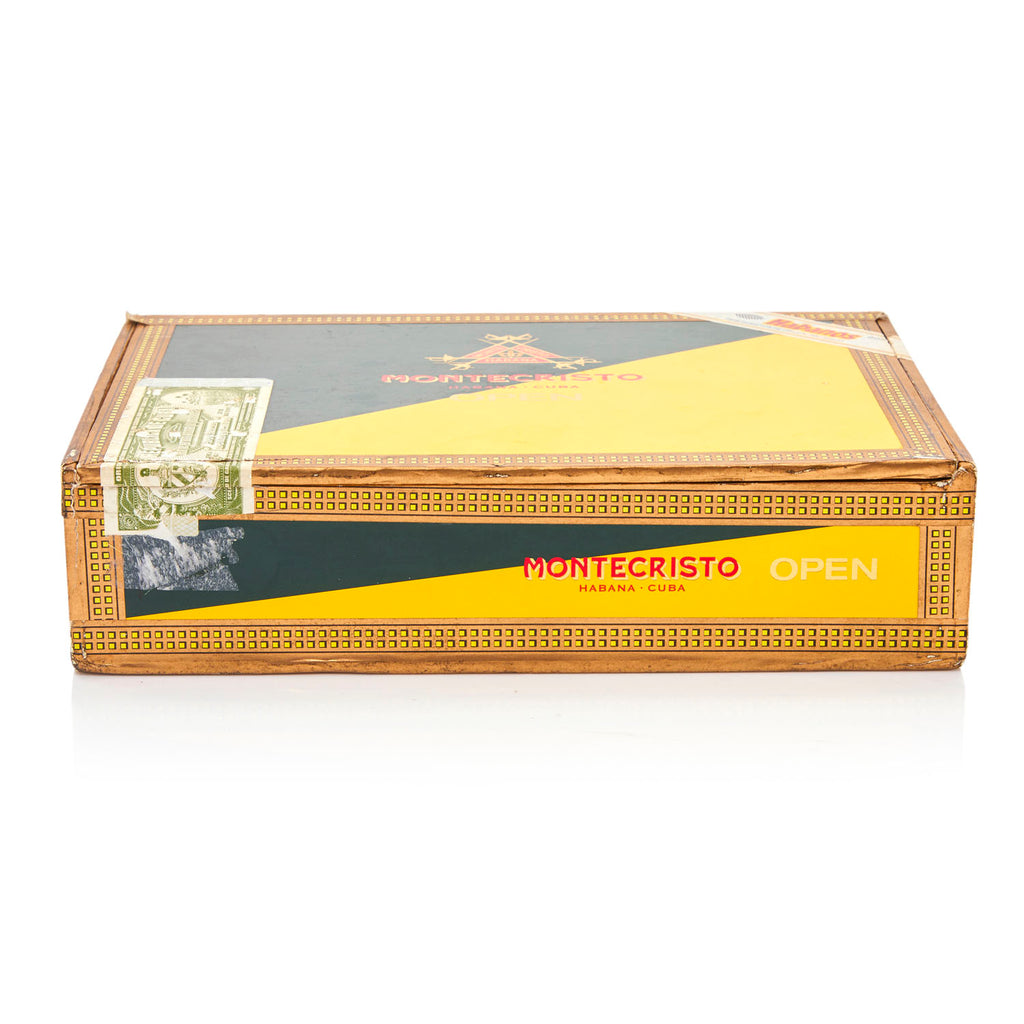 Yellow 'Montecristo' Open Cigar Box (A+D)