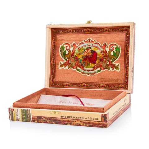Wood 'Flor de las Antillas' Belicosos Cigar Box (A+D)