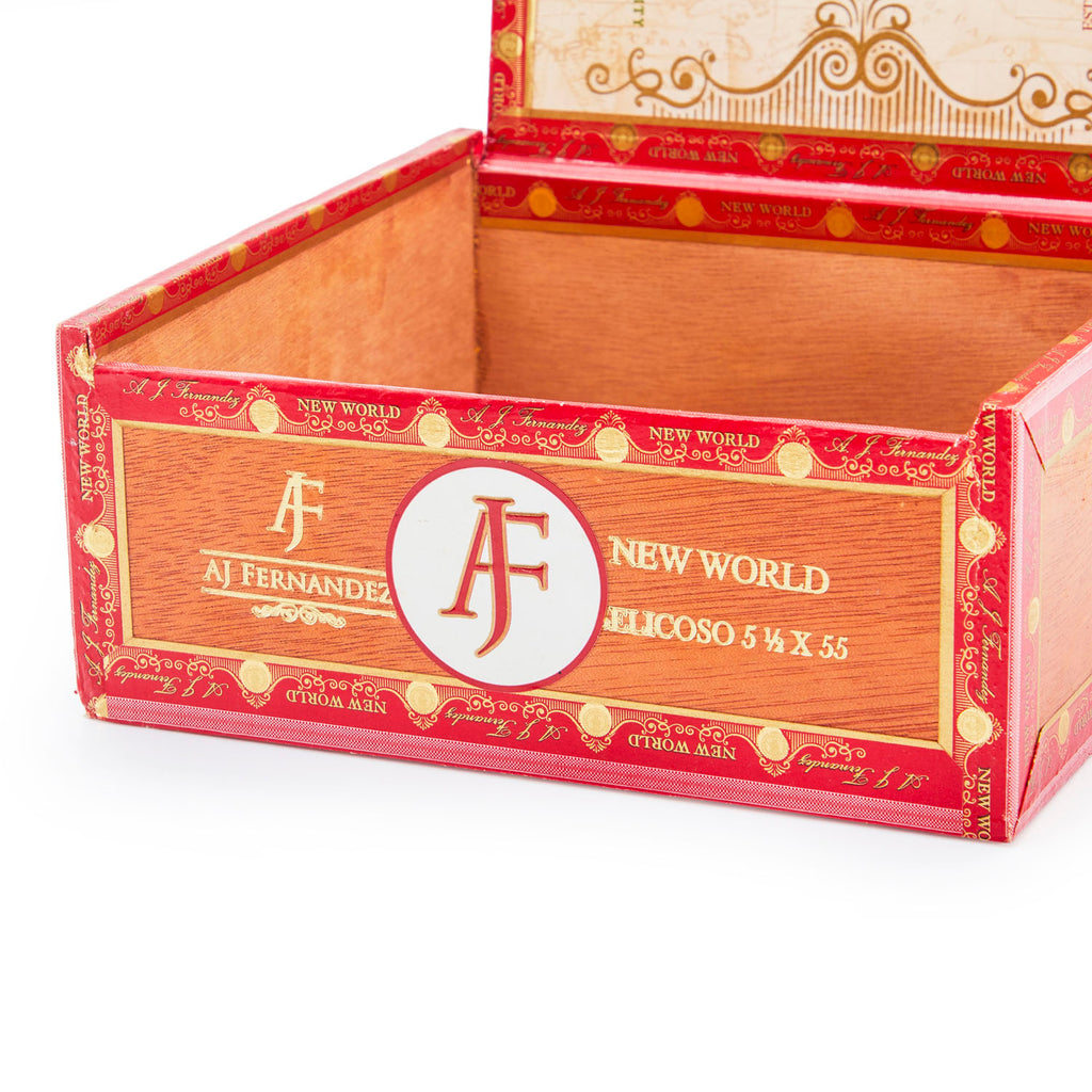 Red 'AJF' Cigar Box (A+D)