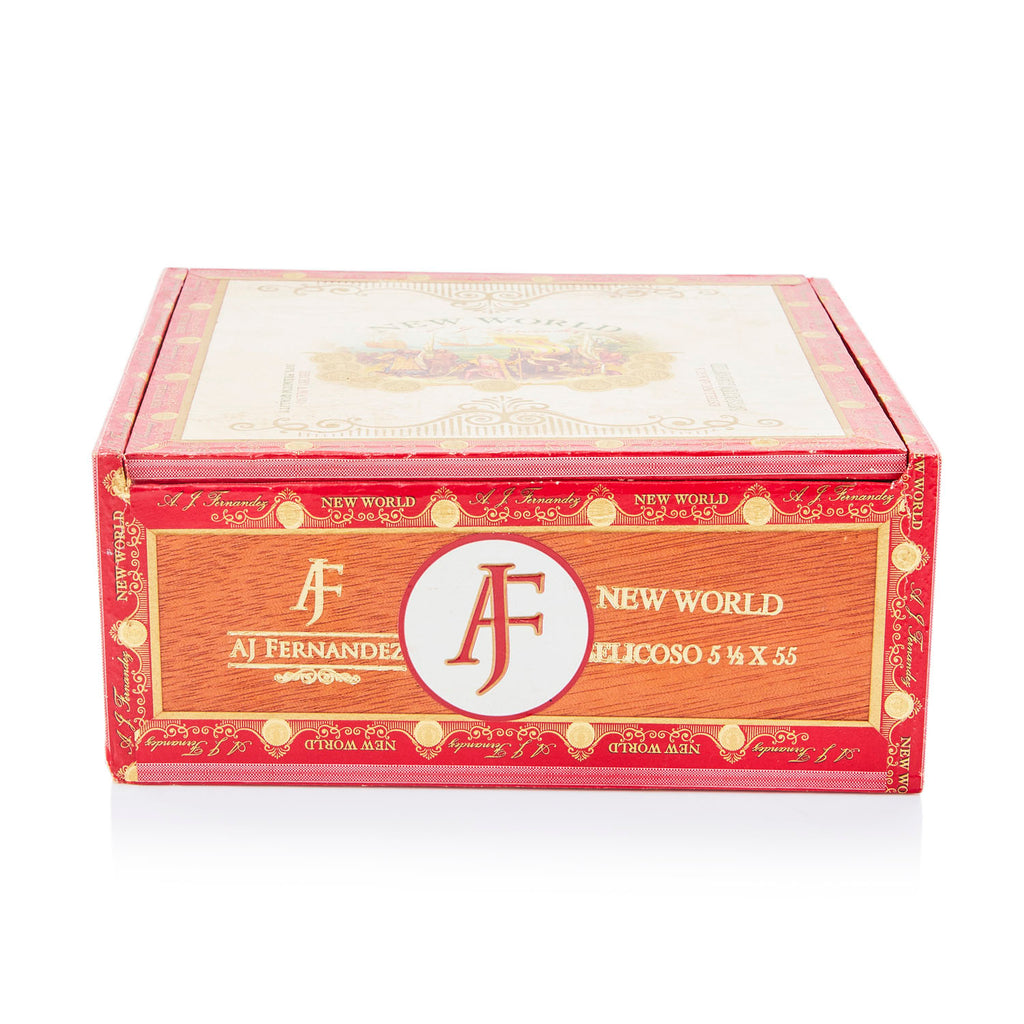 Red 'AJF' Cigar Box (A+D)
