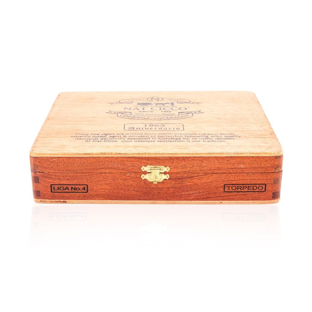 Wood 'Nat Cicco' Torpedo Cigar Box (A+D)