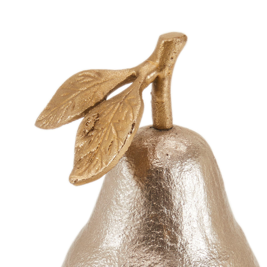 Silver & Gold Metal Pear (A+D)