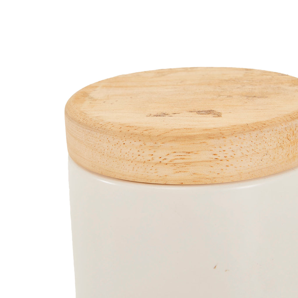 White Black Ceramic Letter Coffee Jar (A+D)