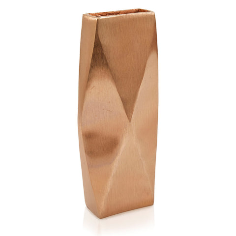 Copper Contemporary Faceted Vase (A+D)